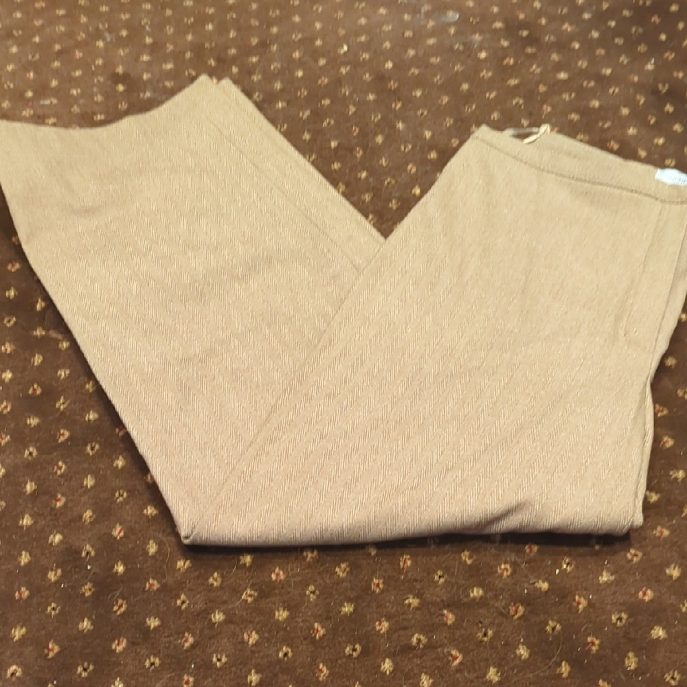 Elegant Tan Wide Leg Women's Pants